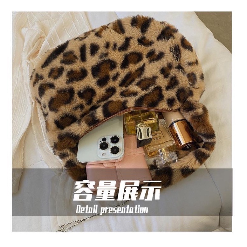 Túi xách đeo tay nữ hoạ tiết da beo báo đốm phong cách Mai Âm Nhạc nữ tính, Túi xách đeo vai nữ thời trang da beo