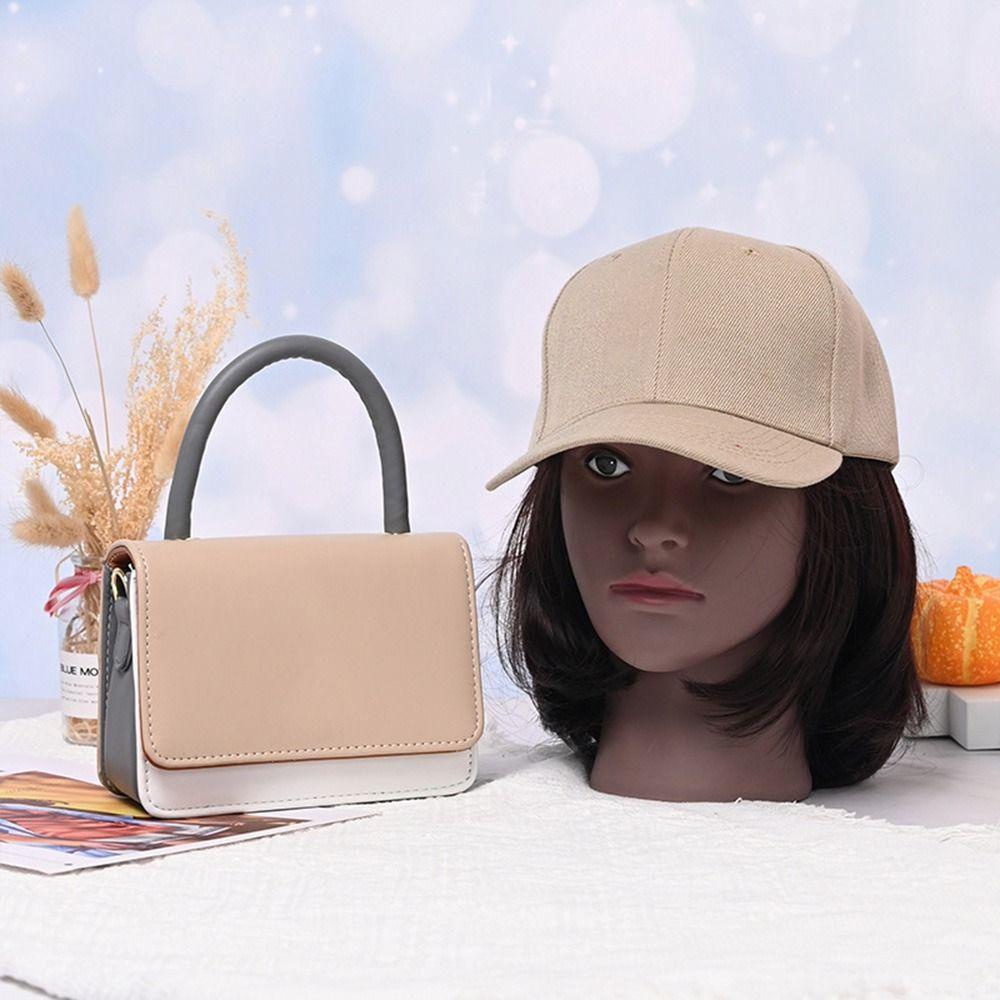 Túi Đeo Chéo Vai Bằng Da Kèm Mũ Thời Trang Sành Điệu Cho Nữ