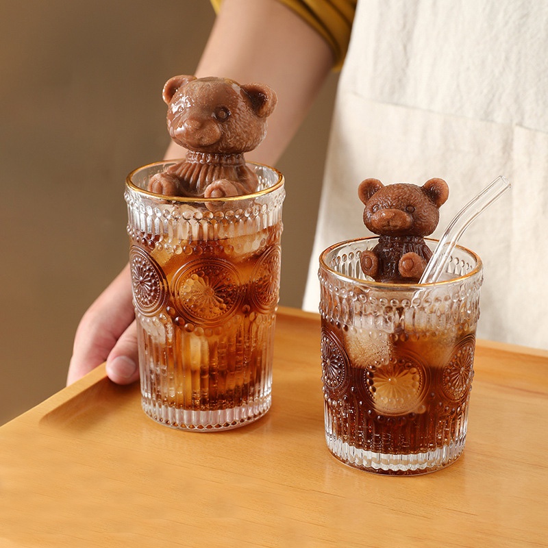 Only HOUSE Khuôn Làm Đá Viên Bằng Nhựa Silicon Mềm Hình Gấu Cho Người Nổi Tiếng Internet