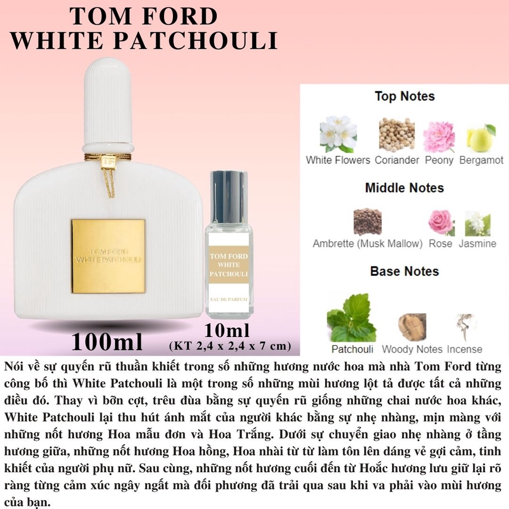 Nước hoa Niche Tom Ford White Patchouli