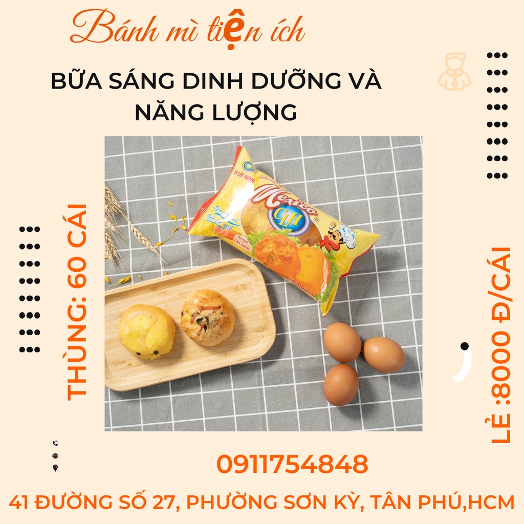 1 CÁI/5 cái_BÁNH MÌ TƯƠI Mexico_Bánh ăn sáng giàu năng lượng , tiện ích và dinh dưỡng giá rẻ_Cao Lợi Hưng