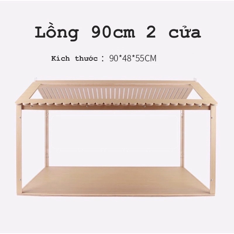 Chuồng/Lồng Hamster Gỗ Hình Ngôi Nhà - KHÔNG PHỤ KIỆN Kích Thước 80x40x40cm