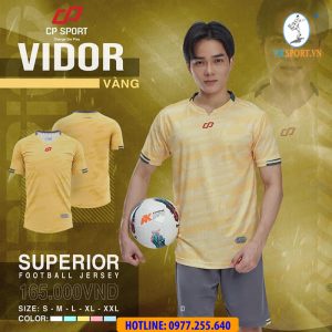 Quần Áo Thương Hiệu CP VIDOR Chất Lượng Cao Cấp, Áo Đá Bóng Không Logo - Vicsport