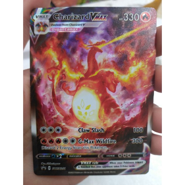Thẻ bài Pokemon chính hãng English Charizard Vmax Alternate Art- Promo SWH274