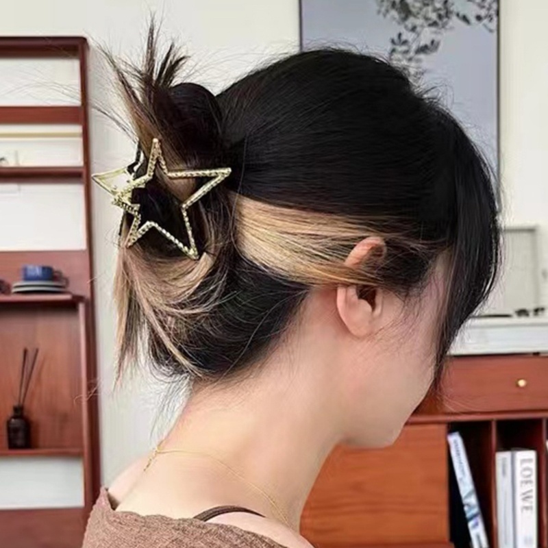 Kẹp Tóc Kim Loại 2.4Inch Hình Ngôi Sao Xinh Xắn