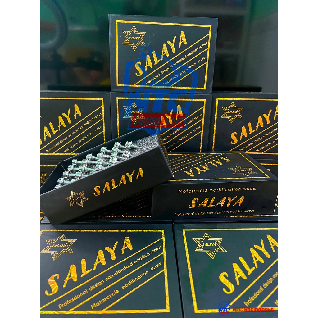 FULL BỘ ỐC RAIDER CƠ- SALAYA LỐC MÁY SALAYA INOX 304 FULL BỘ  CHO MỌI DÒNG XE CHẤT LIỆU SALAYA CỨNG CÁP SÁNG BÓNG BỀN BỈ