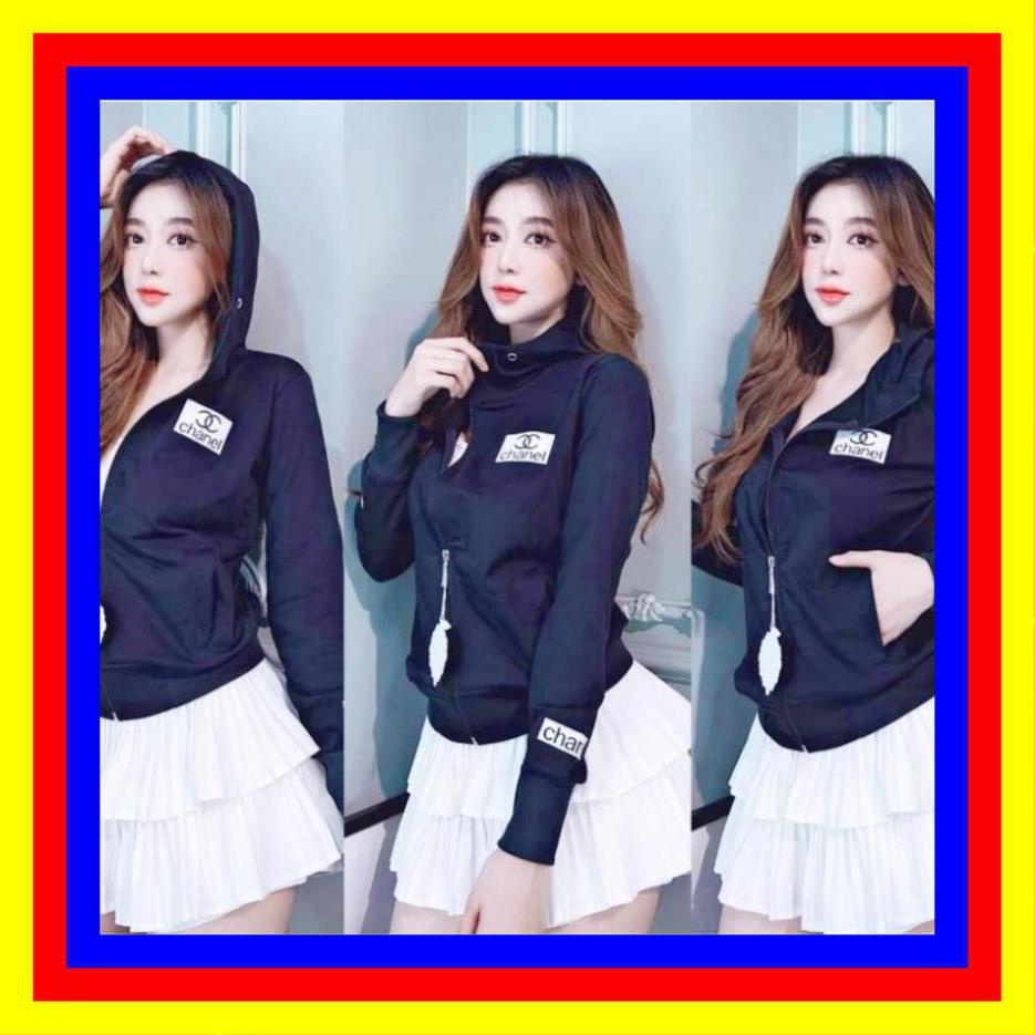 Áo Khoác da cá dài Nữ Chống Nắng Logo thêu CN 💟
