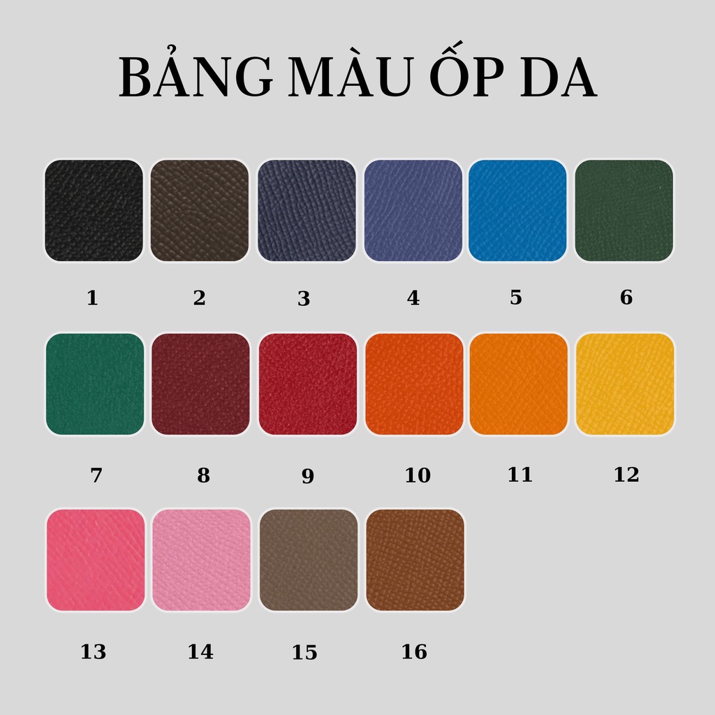 Ốp da thủ công khe thẻ ngang Epsom màu 7-11 dành cho IPhone 14/14Pro/14Promax/13/13Pro/13Promax/12/12Pro/12Prm ODTC141