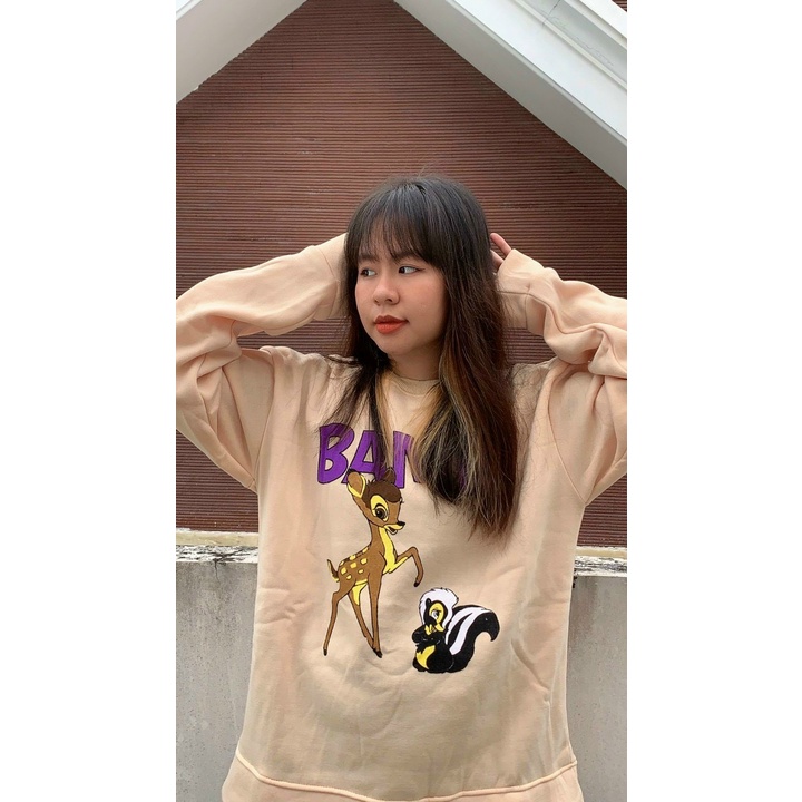 [Mẫu mới 2023] Áo Sweater Unisex Form Rộng Couple Bambi Phong Cách Cá Tính, chất vải mềm mịn cực đẹp