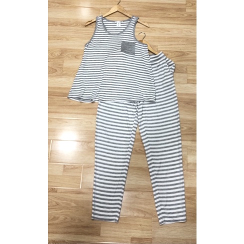 (Size S-M form to) Bộ đồ ngủ cotton xuất dư