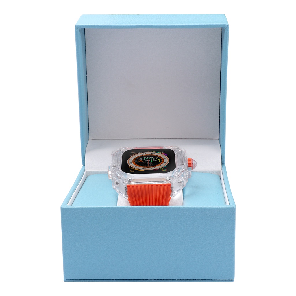 Dây Đeo Cao Su Trong Suốt Cho Đồng Hồ Thông Minh Apple Watch 49mm ULTRA 44mm 45mm IWatch 8 7 6 5 4 SE