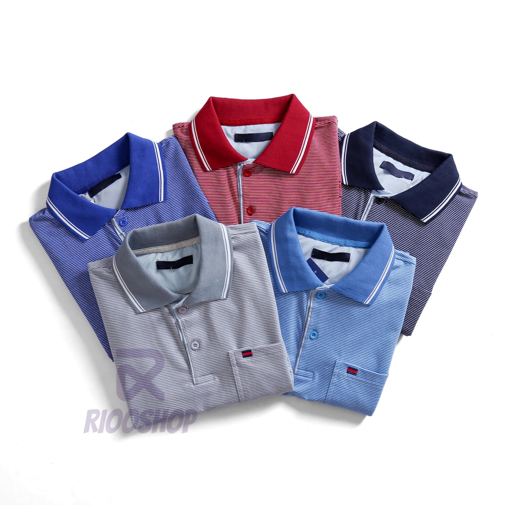 Áo thun có cổ trung niên có túi, áo polo nam cotton ngắn tay trung niên đẹp, chất lượng, vải dày RIOOSHOP RCP004