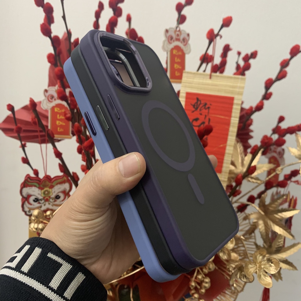 ỐP Lưng Nhám Viền Màu Hỗ Trợ Sạc Không Dây cho Smart Phone 14 Pro, 14 Promax, 13 Promax chính hãng Filada