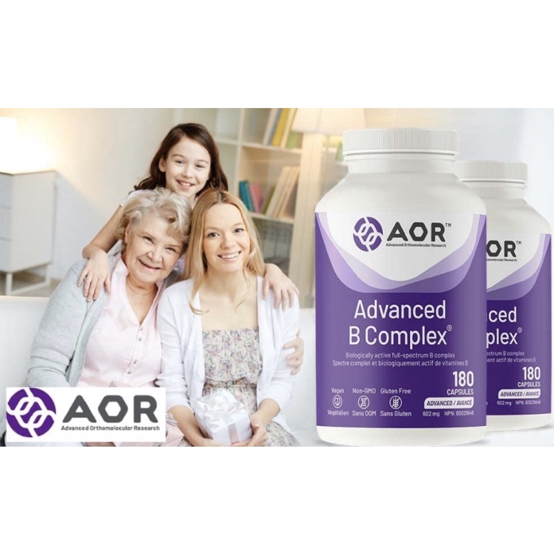 VIÊN UỐNG BỔ SUNG  ADVANCED B COMPLEX CAO CẤP 180 VIÊN AOR CANADA
