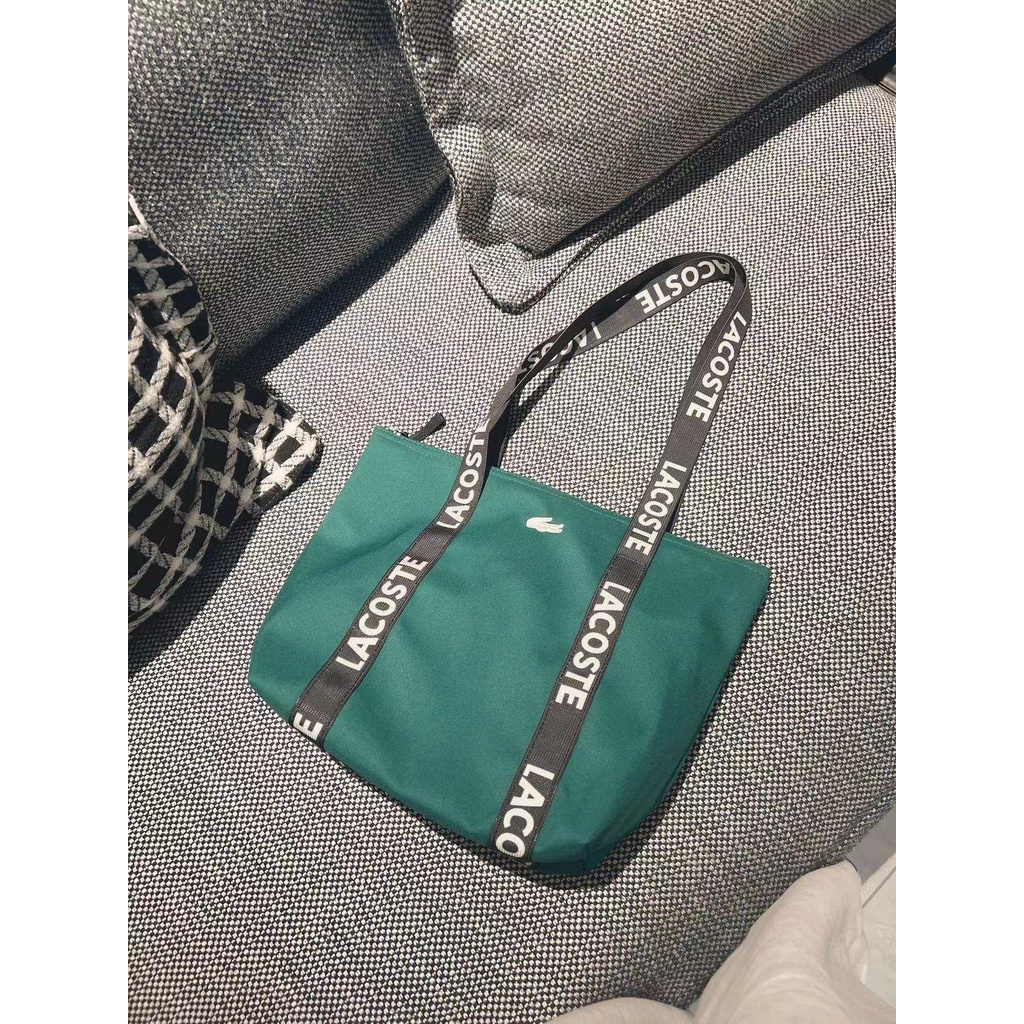 Lacoste Túi Tote Đeo Vai Chất Liệu canvas Kích Cỡ Lớn 2023