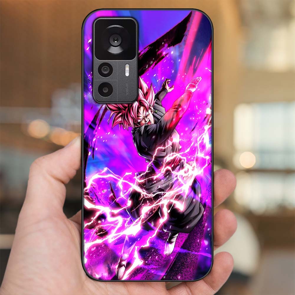 Ốp lưng Xiaomi 12T viền đen in hình Son Goku Dragon Ball Super Saiyan