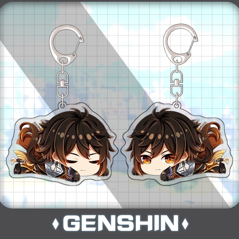 Móc khóa mica anime Genshin Impact Mẫu 2 Ganyu, Shenhe, Paimon, Zhongli, Keqing, Lumine, Paimon, Diona, Xiao