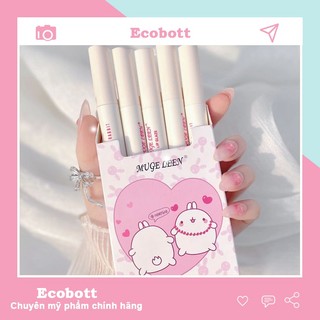 Sét 5 cây son kem lỳ muge leen trái tim mềm môi lên màu chuẩn ecobott