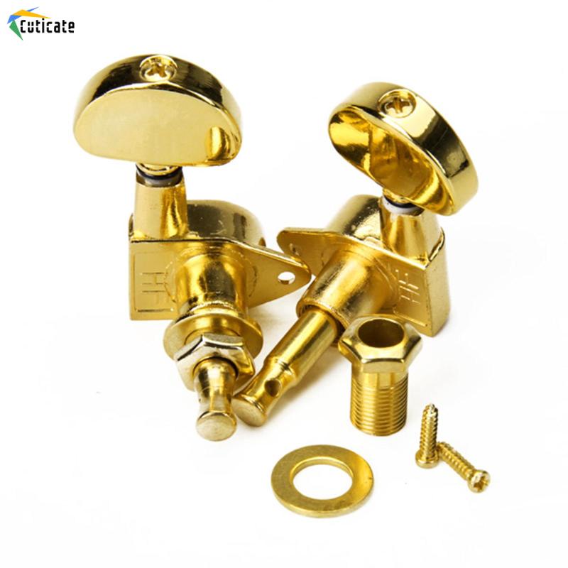 Bộ 6 chốt điều chỉnh dây đàn guitar Cuticate 3L + 3R màu vàng