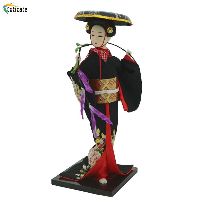 Búp Bê Geisha Mặc Kimono Nhật Bản 12 inch Mới