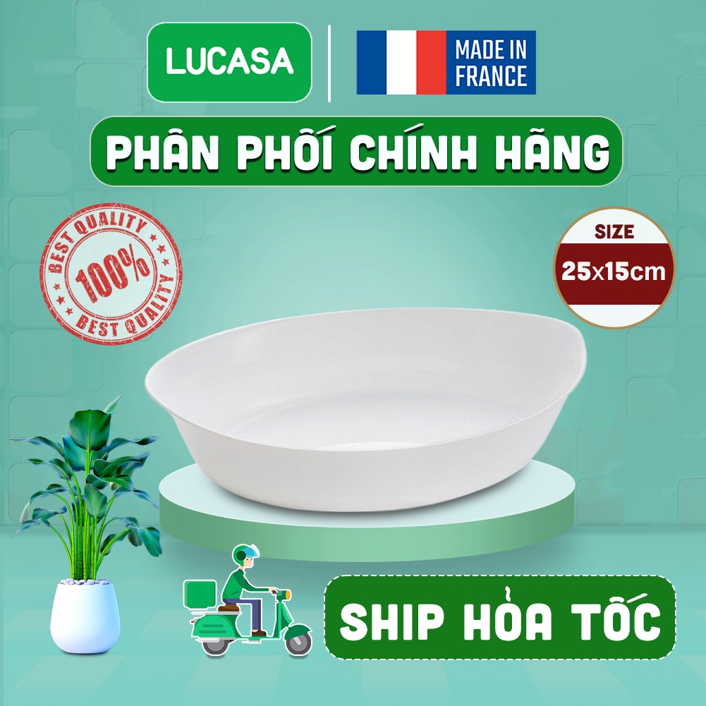 Khay Nướng Thủy Tinh Luminarc Smart Cuisine Oval 25*15cm - L0886 | Phân Phối Chính Hãng