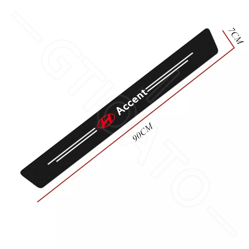 GTIOATO Cho Hyundai Accent 1 Chiếc Dán Cốp ô Tô Sợi Carbon Miếng Dán Chống Trầy Xước ô Tô Cốp Sau ô Tô Miếng Dán Xe Phụ Kiện Xe Hơi