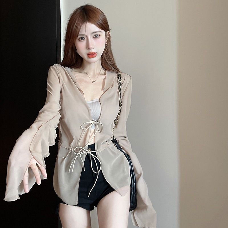 Áo Thun Tay Dài Dáng Rộng Thiết Kế Mới Quyến Rũ Thời Trang Theo Phong Cách Hàn Quốc Cho Nữ