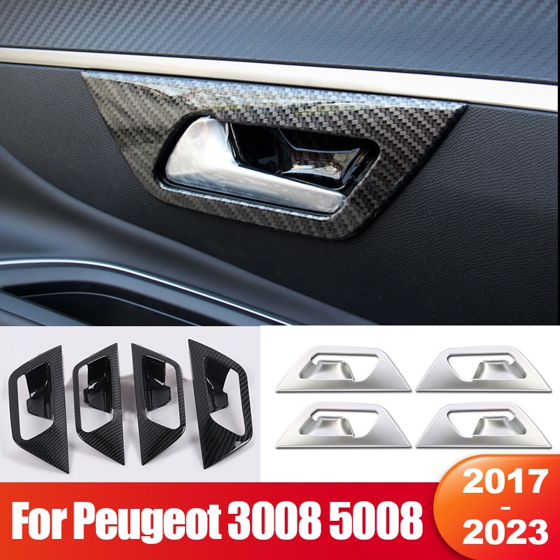 Set 4 Ốp Viền Tay Nắm Cửa Xe Hơi Peugeot 3008 5008 GT 2017 2018 2019 2020 2021 2022 2023