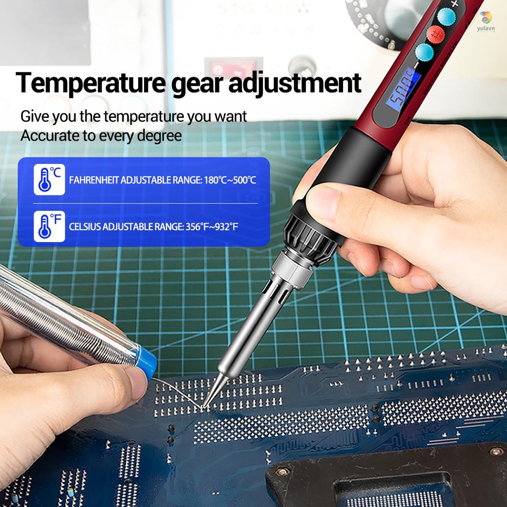 ANENG Mỏ Hàn Điện Mini 18000 Mảnh Màn Hình LCD 13 Món Anulavn SL103°C~500°C Bộ Dây Thiếc 60W Chỉnh Được 60W Chuyên Dụng Cho Thiết Bị Hàn Điện