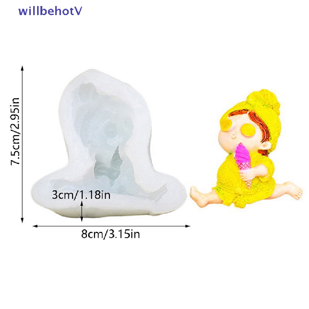 Khuôn Làm Bánh Bằng Silicone Hình Cô Gái 3D