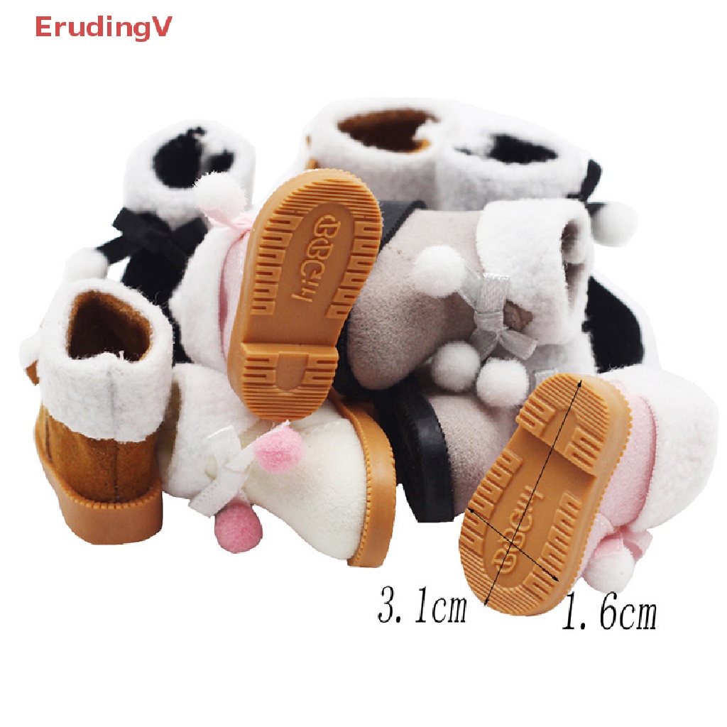 Giày Boot Đi Tuyết Mùa Đông Cho Búp Bê Bjd 1 / 8 3.2 * 1.6CM