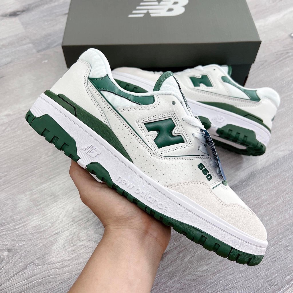 Giày thể thao New Balance 550 nam nữ, Giày New Balance 550 trắng xanh Quốc dân giá cực rẻ chất lượng cao 2023