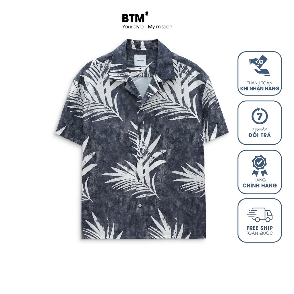 Sơ mi pijama BTM họa tiết lá cọ - 6.126 - BENTINO
