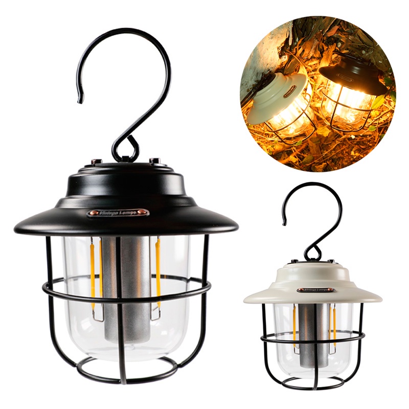 Đèn LED Cắm Trại 6 Chế Độ Bằng Kim Loại Có Thể Sạc Lại Tiện Dụng