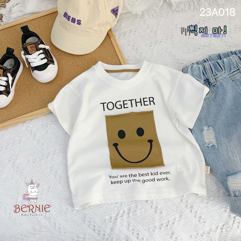 Áo phông mặt cười together Bernie cho bé trai