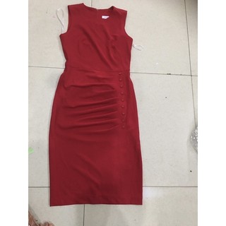 Đầm Ck  khuy bọc size 4,6 ( đỏ, đen)
