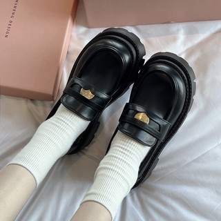 Giày loafer o50 đế cao 6cm dáng chunky