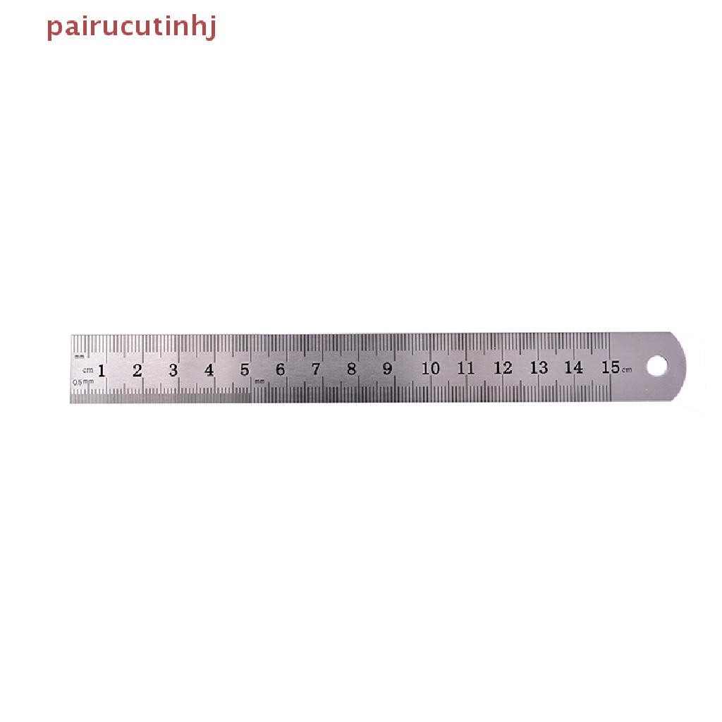 1 Cặp Thước Đo Bằng Kim Loại Hai Mặt 15cm Độ Chính Xác Cao