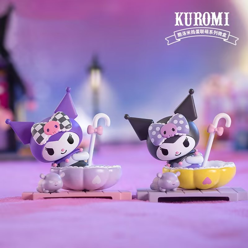 Mô Hình Nhân Vật Kuromi Egg League Trang Trí Bàn Làm Việc