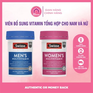 Viên Bổ Sung Vitamin Tổng Hợp Và Khoáng Chất Cho Nam, Nữ - Swisse Men’s/Women's Multivitamin [Úc] (60 viên)