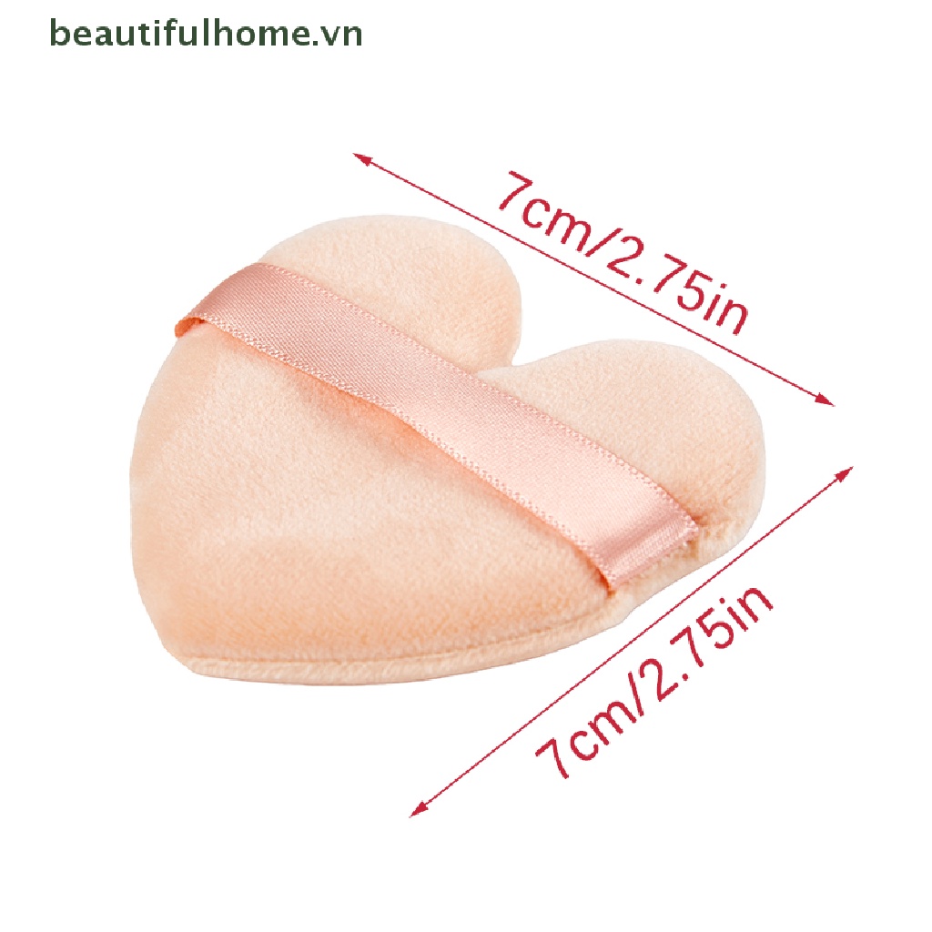 Set 2 Mút Trang Điểm Trái Tim Xinh Xắn