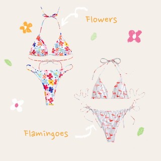 Bikini 2 mảnh tam giác hoạ tiết nhí