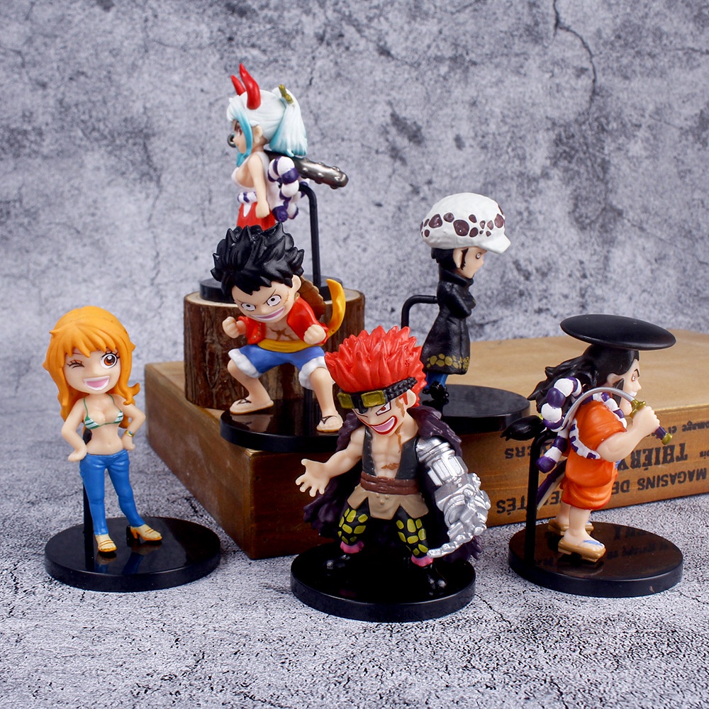 Bộ 6 Mô Hình Nhân Vật Luffy Nami Yamato Trong Phim Hoạt Hình One Piece