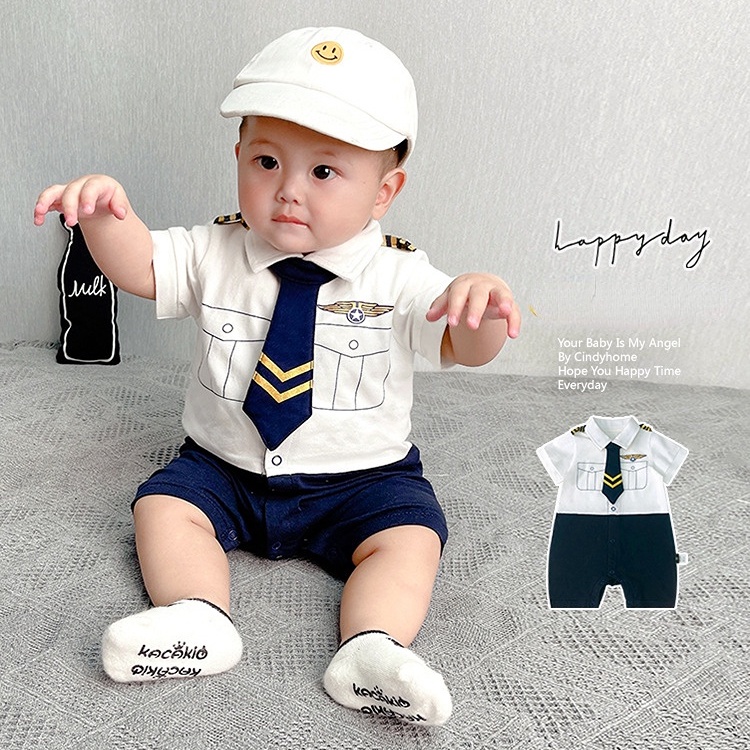 Áo Liền Quần Bằng Cotton Mỏng Thời Trang Mùa Hè Cho Bé 0-2 Tuổi