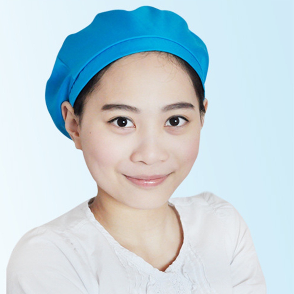 Mũ Đầu Bếp Màu Trơn Thoáng Khí Chống Bụi Đa Năng Cho Nam Và Nữ