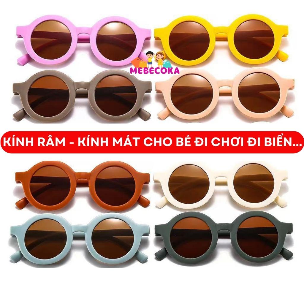 Kính cho bé - Kính mắt râm Gọng tròn phong cách Vintage chống tia UV cho bé trai bé gái từ 1-8 tuổi mới nhất MEBECOKA