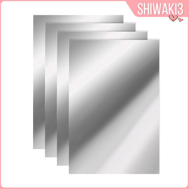 Bộ 4 Miếng Gương Dán Tường Trang Trí Phòng Tắm