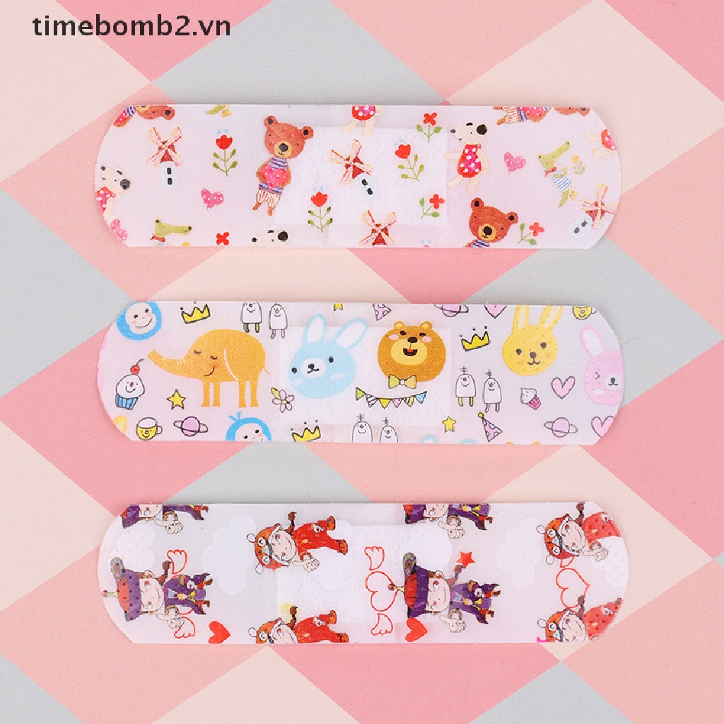 {Mới} Set 50 Miếng Băng Cá Nhân In Họa Tiết Hoạt Hình Dễ Thương Đa Dạng Trang Trí Cho Trẻ Em.