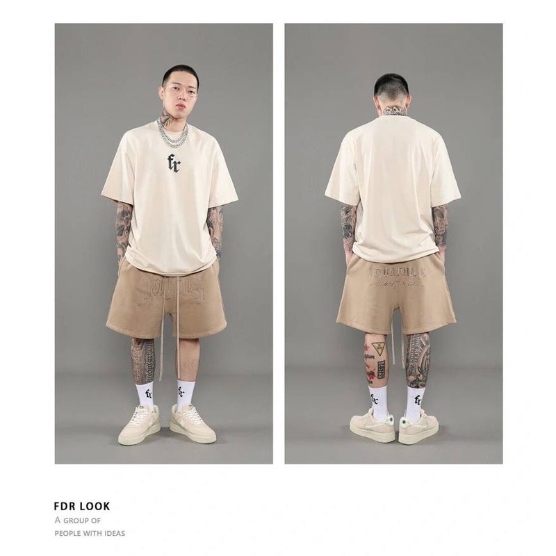 Quần short thêu họa tiết phong cách thời trang hiphop cho nam q6lu