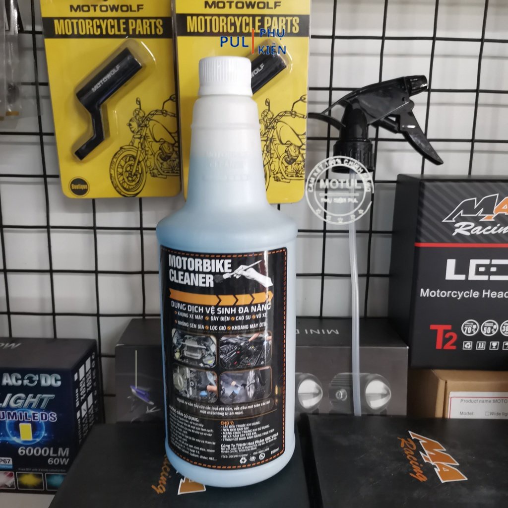 Nước rửa xe đa năng Motorbike Cleaner 850ml vệ sinh khung vỏ dây điện xe...